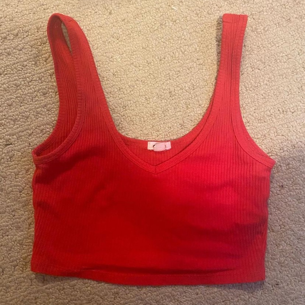 Red garage tank top